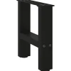 vidaXL Soffbord>Soffbordsben svarta 2 st 40x(30-31) cm stål