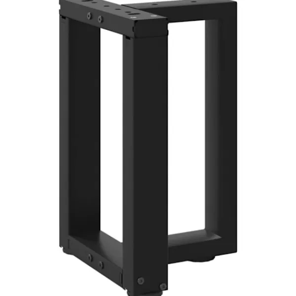 vidaXL Soffbord>Soffbordsben T-formade 2 st svarta 28x25x(42-43) cm stål