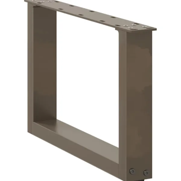 vidaXL Soffbord>Soffbordsben U-formade 2 st naturstål 50x(30-31) cm stål