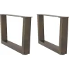 vidaXL Soffbord>Soffbordsben V-formade 2 st naturstål 60x(30-31,3) cm stål