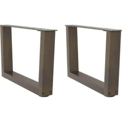 vidaXL Soffbord>Soffbordsben V-formade 2 st naturstål 60x(30-31,3) cm stål