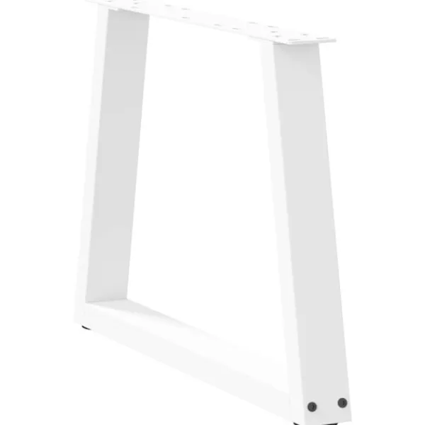 vidaXL Soffbord>Soffbordsben V-formade 2 st vita 50x(42-43,3) cm stål