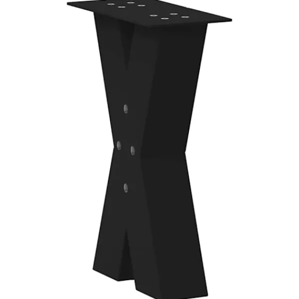 vidaXL Soffbord>Soffbordsben X-formade 2 st svarta 28x(42-43) cm stål