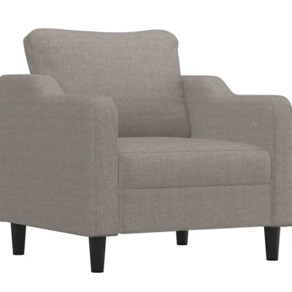 vidaXL Soffor>Soffgrupp med dynor 4 delar Taupe tyg
