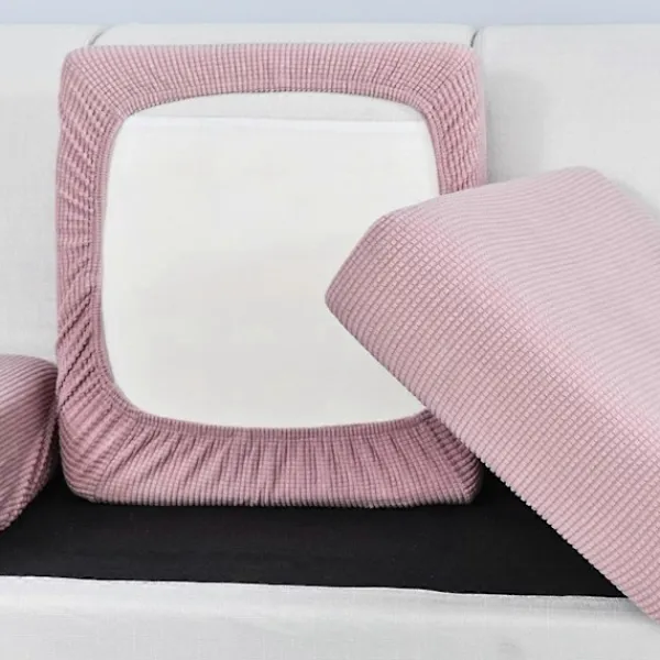 Stolar>Soffkuddfodral Hög Stretch Tyg Soffsits Sofföverdrag Kamel