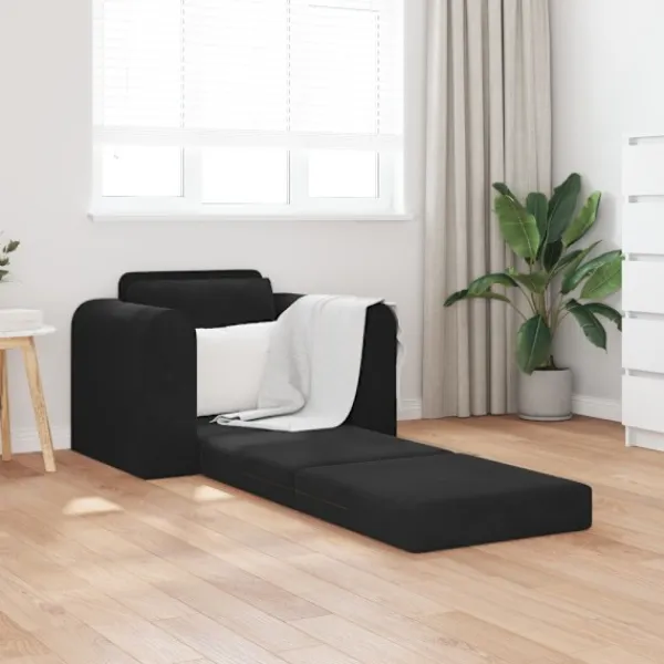 vidaXL Fåtöljer>Soffsäng Svart 98 x 71 x 83 cm Sammet