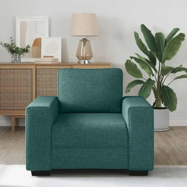 vidaXL Fåtöljer>Soffstol mörkgrön 60 cm tyg