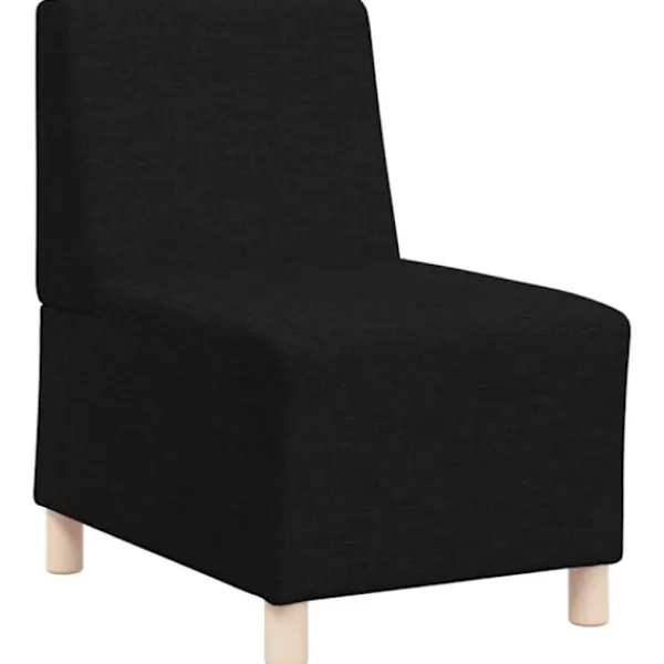 vidaXL Fåtöljer>Soffstol utan armstöd svart 55 cm tyg