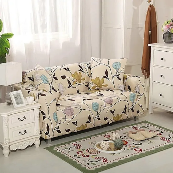 Soffor>Sofföverdrag, elastiskt stretchöverdrag för soffa, för 1-sits. L-formad hörnsoffa kräver två