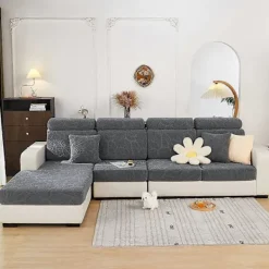 Soffor>Sofföverdrag för sittdynor, stretchigt sofföverdrag, 1-sits, L-formad schäslongmöbelskydd