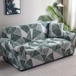 Soffor>Sofföverdrag med blomstermönster, elastiskt möbelskydd, sovrumsinredning, 4-sits