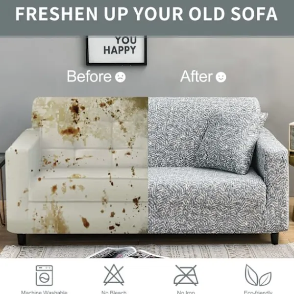 Soffor>Sofföverdrag 3-sits elastiskt sofföverdrag (FQ)