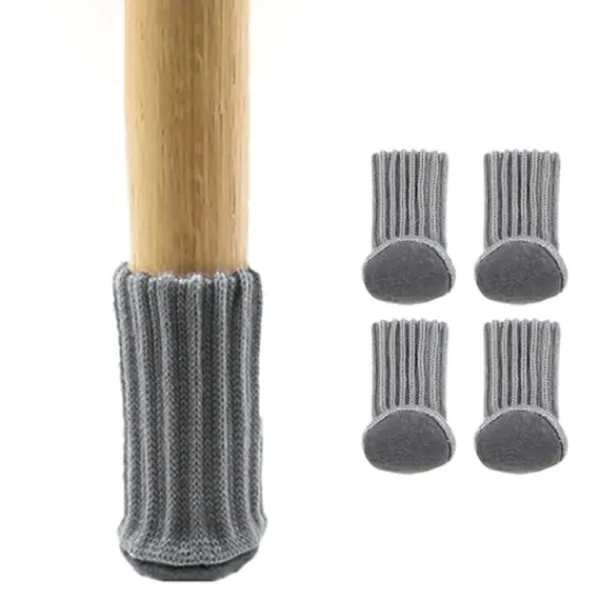 Stolar>24st Stickade Stolbenstrumpor Möbler Golvskydd Överdrag Black