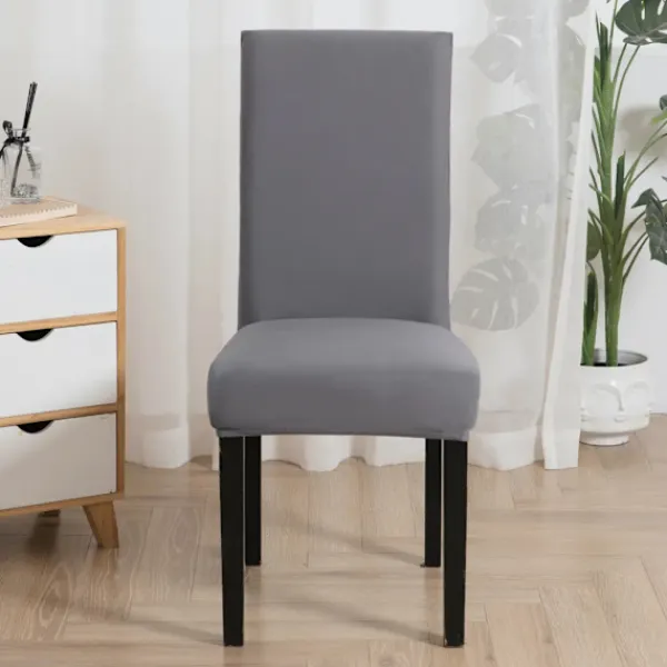 Stolar>6st Stretch Stolsöverdrag - Tvättbara Stretch Matstolsöverdrag svart