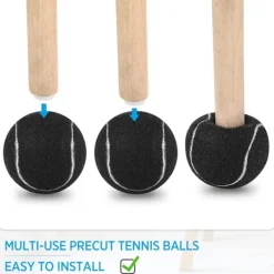 hhu Stolar>St Tennisbollar Bulk för Möbelben Tennisboll Stolsbensskydd för Golvskydd Boll Skrivbordsbensskydd (Svart){hh}