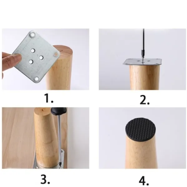 Soffbord>4st Träben Bordsben 8CM 8cm