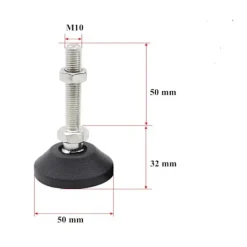 Sittsäckar>Ställfötter, kraftiga höjdjusterbara möbelben i metall 4 st M10 x 50 mm vinkeljusteringsskruvar