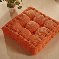 Sittpuffar>Stolsdyna fåtölj sittdyna soffdyna för inomhus och utomhus, fyrkantig, olika färger, tjock stoppning, 38 * 38 cm (vibrerande orange)