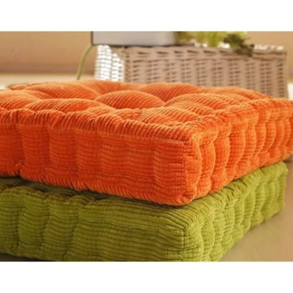 Sittpuffar>Stolsdyna fåtölj sittdyna soffdyna för inomhus och utomhus, fyrkantig, olika färger, tjock stoppning, 38 * 38 cm (vibrerande orange)