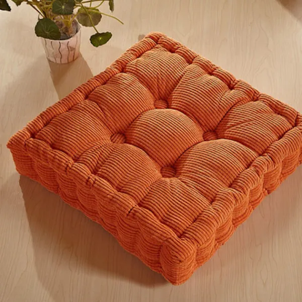 Sittpuffar>Stolsdyna fåtölj sittdyna soffdyna för inomhus och utomhus, fyrkantig, olika färger, tjock stoppning, 38 * 38 cm (vibrerande orange)yux