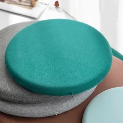 Sittpuffar>Stolsdyna, Rund Memory Foam Sittdyna Ryggstöd Kudde För Stol ljusgrå L