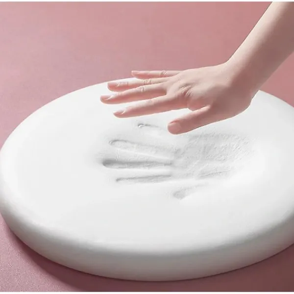 Sittpuffar>Stolsdyna, Rund Memory Foam Sittdyna Ryggstöd Kudde För Stol ljusgrå L
