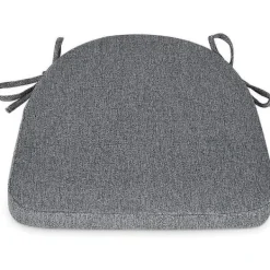 Stolar>Stolsdynor med band [43x42x5 cm] Halkfria köksstolsdynor och sittdynor - Mörkgrå