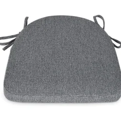 Stolar>Stolsdynor med band [43x42x5 cm] Halkfria köksstolsdynor och sittdynor - Mörkgrå