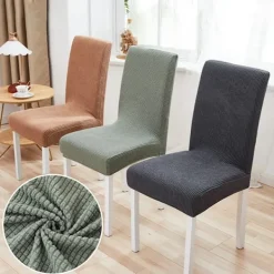 Stolar>Stolskydd Stretch Elastiskt Universal Stolskydd Matsalsstol Plysch Stolskydd Stretchbara Stolsitsöverdrag, 1 st Brun