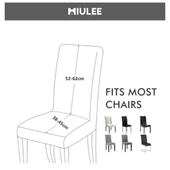 Stolar>Stolsöverdrag Modernt Matsalsstolsöverdrag Inomhus Stretch Vit Stolsöverdrag 6-pack Sittskydd C