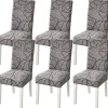 Stolar>Stolsöverdrag, 6-pack, Stretchbara, Avtagbara, Tvättsbara, Korta, Skydd för Matstolsdynor, för Hotell, Matrum, Ceremonier