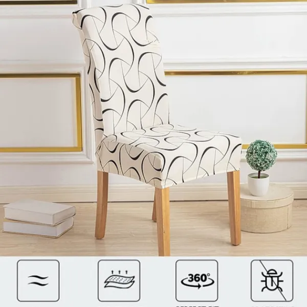 Stolar>Stolsöverdrag, 4-pack, Stretchbara, Avtagbara, Tvättsbara, Korta, Skydd för Matstolsdynor, för Hotell, Matrum, Ceremonier