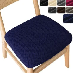Stolar>Stolsöverdrag Set om 2, Stretch Stolsöverdrag för Matstolar Marinblå 35-48 cm