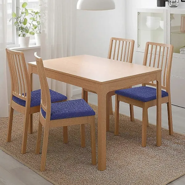 Stolar>Stolsöverdrag Set om 2, Stretch Stolsöverdrag för Matstolar Marinblå 35-48 cm