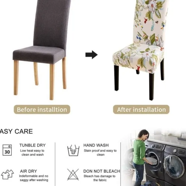 Stolar>Stolsöverdrag Stretch 4-pack Universal Stolsöverdrag Prisvärt