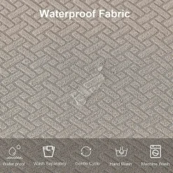 Stolar>Stolöverdrag jacquard elastiska avtagbara vattentäta tvättbara sandfärg matsal 4 stycken