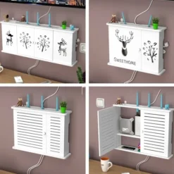 Hyllor>Stor trådlös Wifi Router Hylla Förvaringsboxar Cable Power Plus G