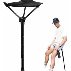 Stolar>Svart bärbar 4-läges höjdjusterbar pall hopfällbar sits Ou