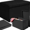 Northio Sittpuffar>Svart sammetspuff, 60x30x30 cm