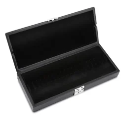 Kistor & Koffertar>Trä PU Läderfodral Reed Case Holder 2 Lager Förvaringslåda för 40 st Oboe Reeds