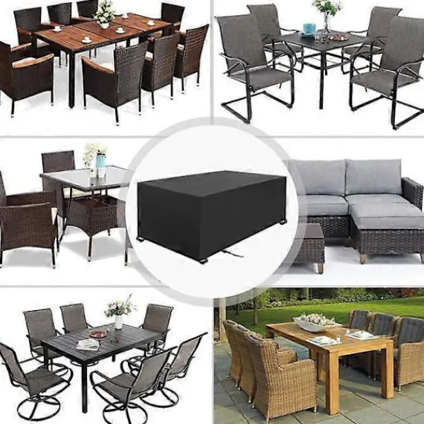 Sittpuffar>Trädgårdsmöbelskydd, Rektangulärt, Vattentätt Anti-UV Trädgårdsmöbelskydd, 420D Oxford Presenning, 120x60x90cm 420D