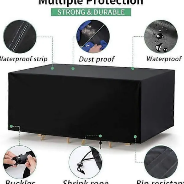 Sittpuffar>Trädgårdsmöbelskydd, Rektangulärt, Vattentätt Anti-UV Trädgårdsmöbelskydd, 420D Oxford Presenning, 120x60x90cm 420D