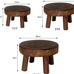 Pallar>Träpall, naturlig träpall, låg blomsterpall för