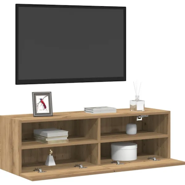 vidaXL Tv-Bänkar>TV Vägghylla artisan ek 100 x 30 x 30 cm Konstruerat trä