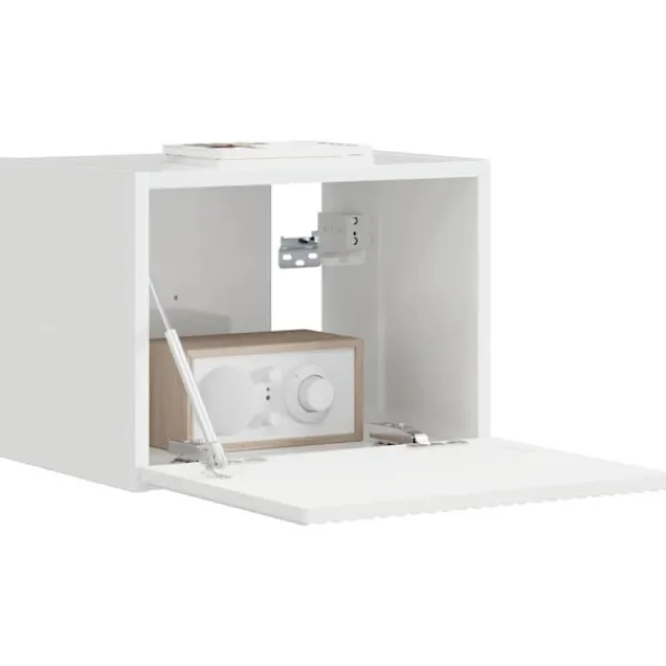 vidaXL Tv-Bänkar>TV Vägghylla Glansig Vit 60 x 31 x 29.5 cm Konstruerat trä