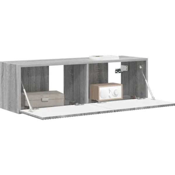 vidaXL Tv-Bänkar>TV Vägghylla Grå Sonoma 60 x 31 x 29.5 cm Konstruerat trä