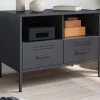 vidaXL Tv-Bänkar>Tv-bänk antracit 68x39x50,5 cm stål