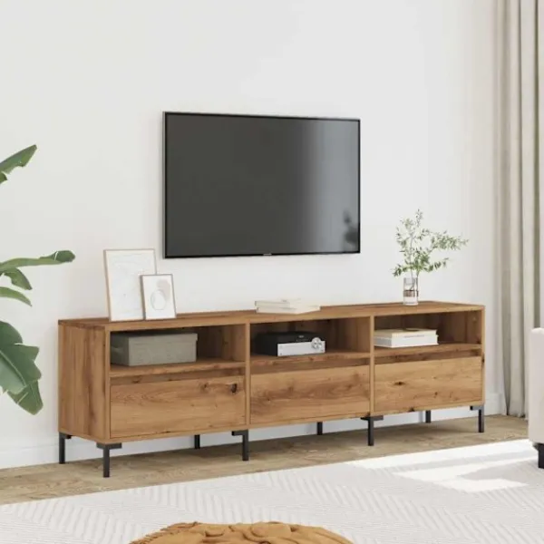 vidaXL Tv-Bänkar>Tv-bänk artisan ek 150x30x44,5 cm konstruerat trä