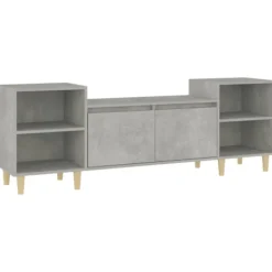 vidaXL Tv-Bänkar>Tv-bänk betonggrå 160x35x55 cm konstruerat trä