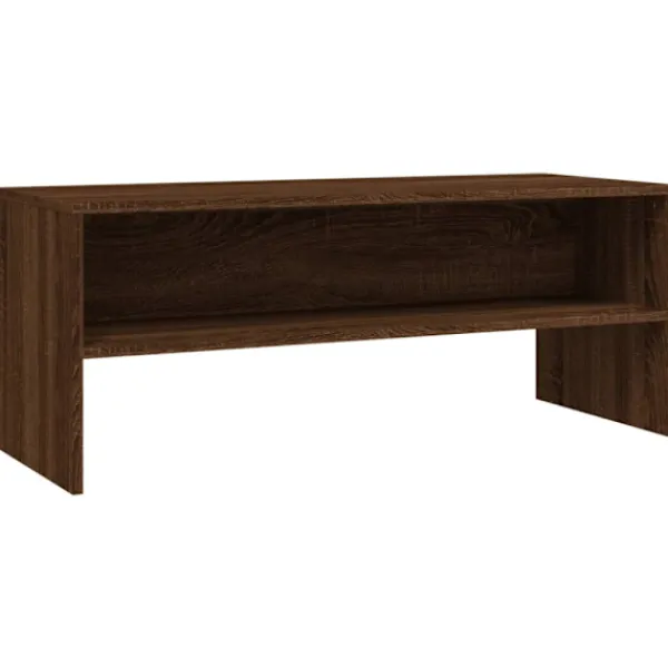 vidaXL Tv-Bänkar>Tv-bänk brun ek 100x40x40 cm konstruerat trä